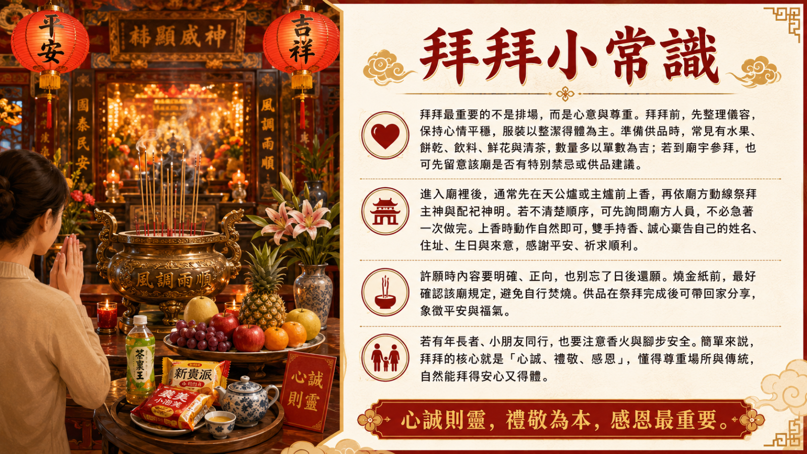 拜拜小常識｜心誠比排場更重要 | 香的世界