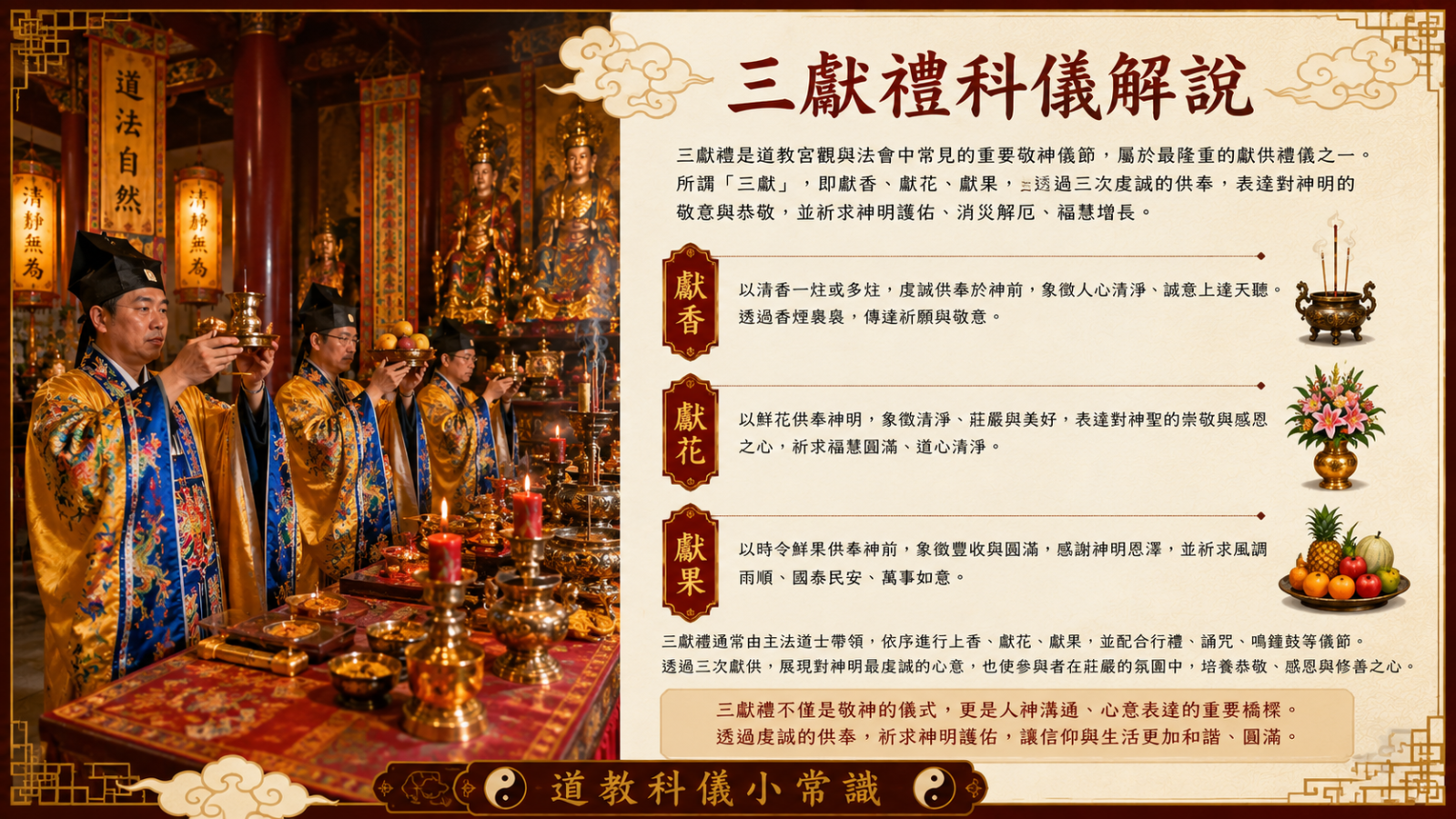 【敬神祭祀類】道法科儀-三獻禮 | 香的世界